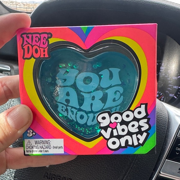 Other - Nee Doh 'You Are Enough' Heart Stress Ball - Teal